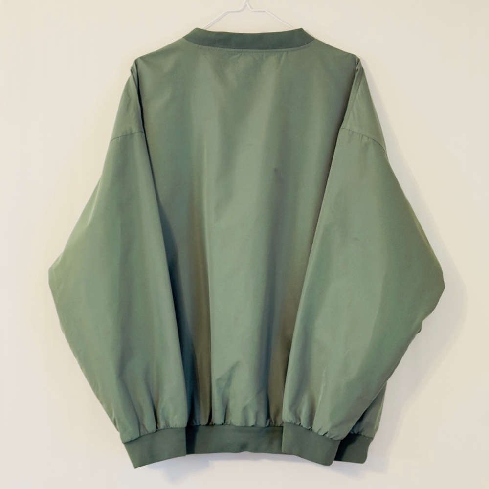 Men’s Vantage Green Crewneck Windbreaker Pullover Large - Picture 3 of 3